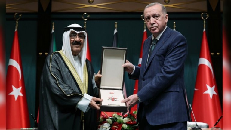 Ердоган на среща с кувейтския емир: Позицията на Кувейт укрепва палестинската кауза