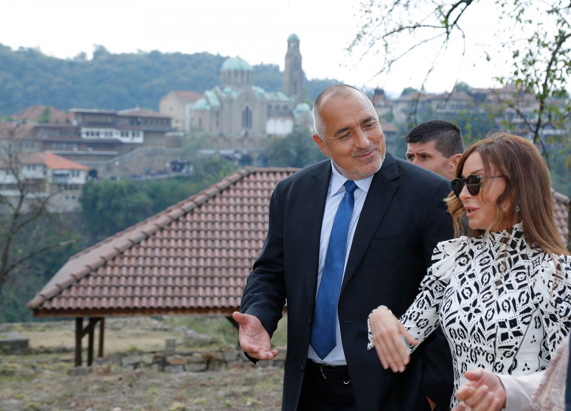 2016 г., тогавашният премиер на България Бойко Борисов и Мехрибан Алиева във Велико Търново