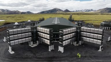 В Исландия заработи най-голямото в света съоръжение за директно отстраняване на въглероден диоксид от атмосферата 