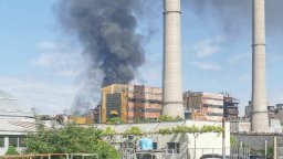 Пожар избухна на работна площадка във фирма в Русе 
