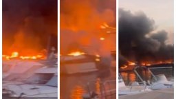 Пожар в хърватското пристанище Медулин изпепели 30 яхти (видео)