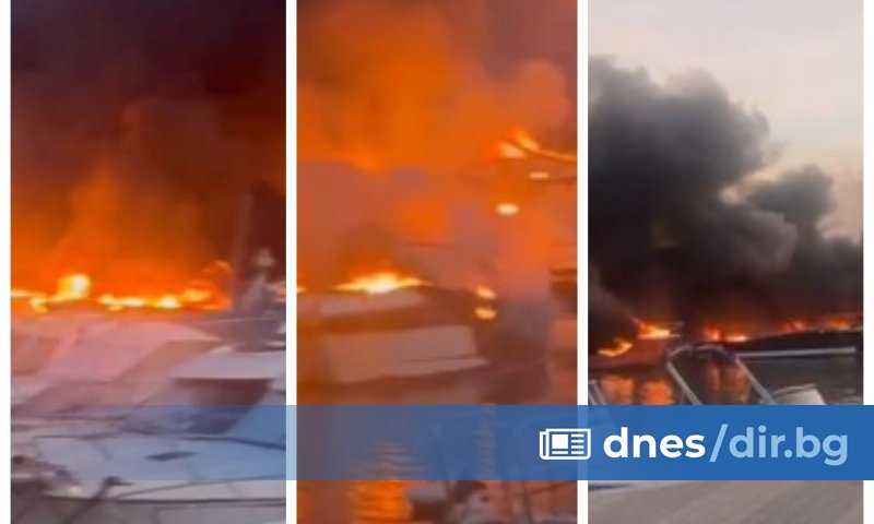 Полицията е получила сигнал за пожар на пристанището в 3:55