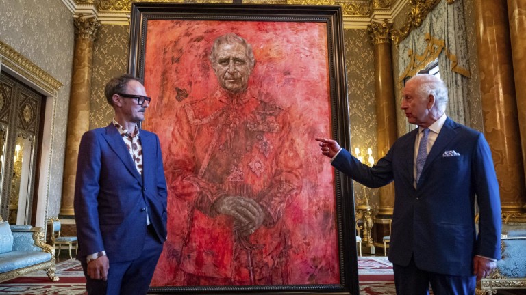 Крал Чарлз Трети представи първия си официален портрет след коронацията