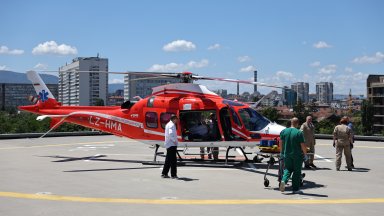 Хеликоптерът успешно транспортира прегазената от колата си жена от Сандански до София