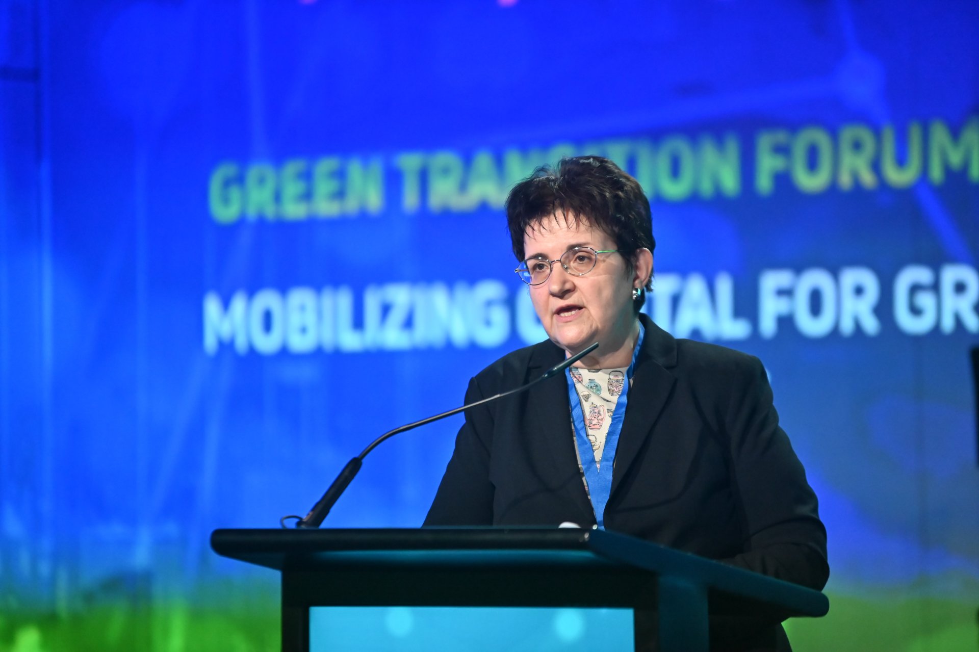 служебният вицепремиер и министър на финансите Людмила Петкова по време на участието си в най-успешния форум за зелена трансформация - "Green Transition Forum 4.0 - Новите перспективи пред Централна и Източна Европа"