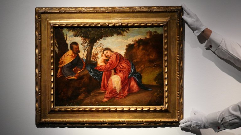 Картина на Тициан, намерена в найлонова торба, беше продадена за 17,6 млн. британски лири