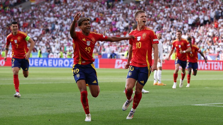 Евро 2024: Испания - Германия 1:0, резервата Олмо бележи (на живо) 