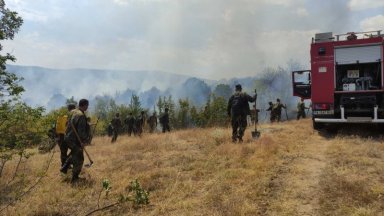 Пожарът в Пловдивско е под контрол, заяви началникът на отбраната 