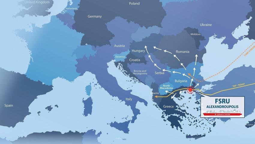 Терминалът и посоките на газовия преност