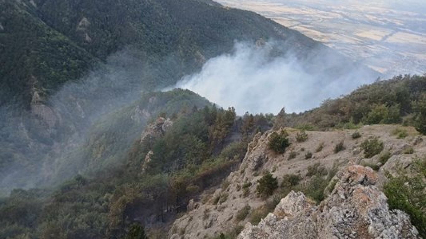 Екип на Столичната община се включва в борбата с пожара в Беклемето