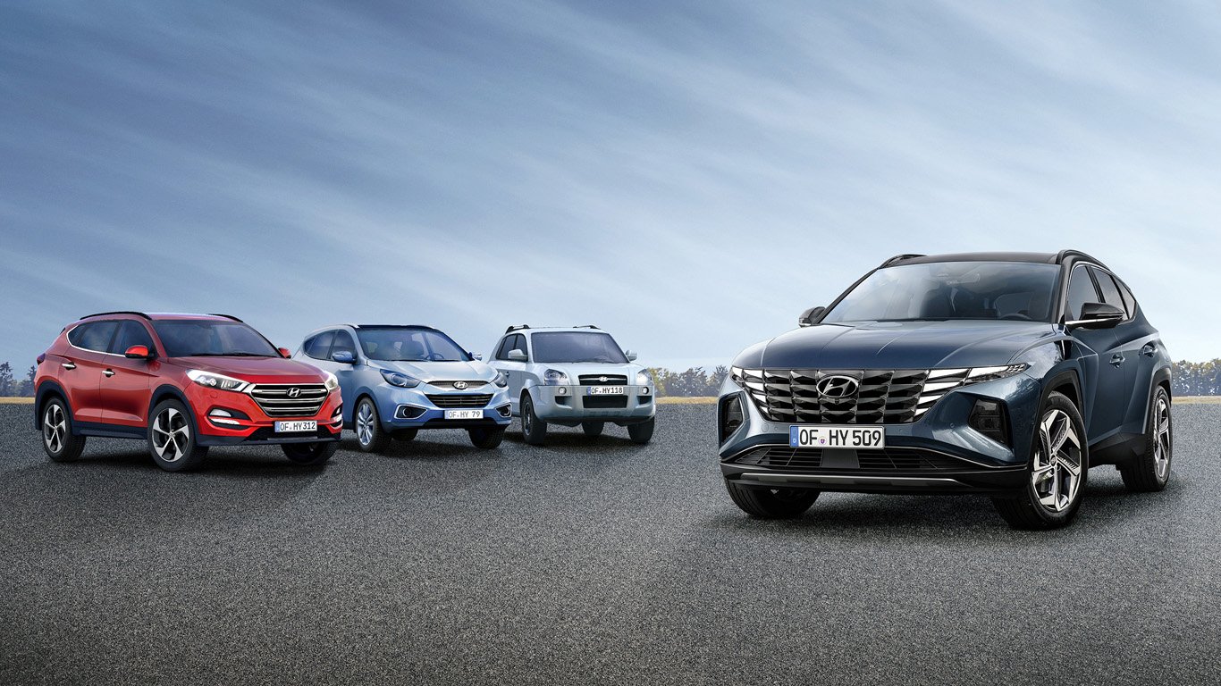 Четирите поколения на Hyundai Tucson