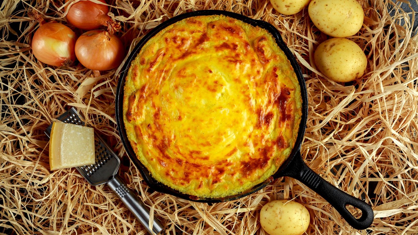 Бърза солена торта с картофи
