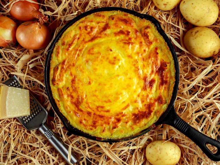 Бърза солена торта с картофи