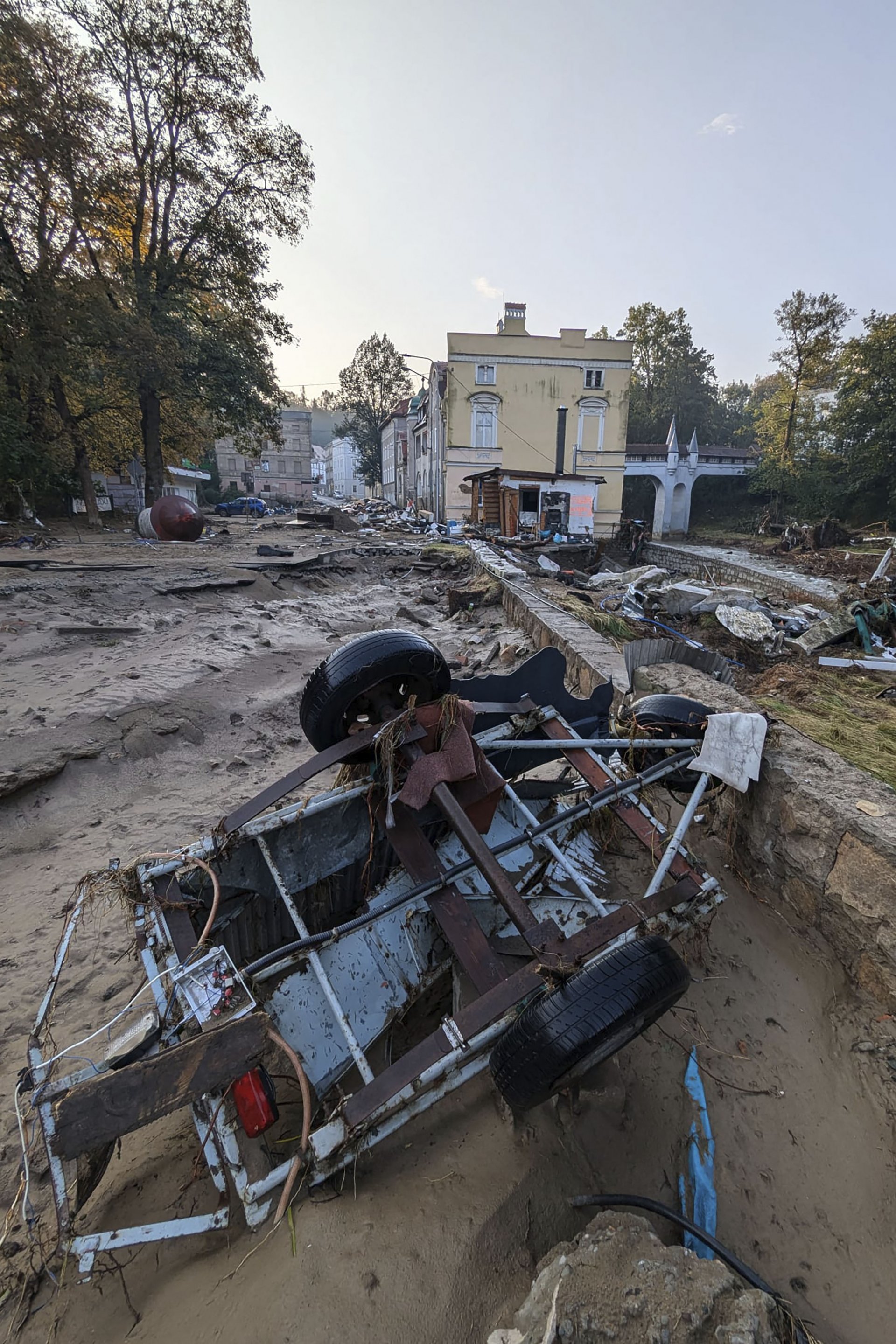 Следите от стихията в полския град Ладек Здрой