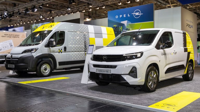 Opel Movano има пробег до 500 км на водород и се зарежда за 5 минути