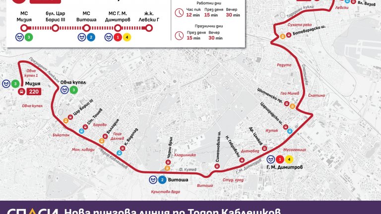 Нова автобусна линия ще свързва източните и южните квартали в София