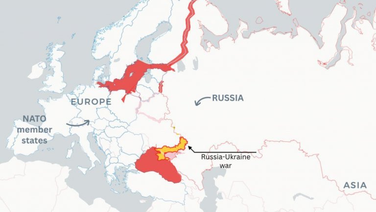 Американци пуснаха карти с възможни военни фронтове между Русия и европейски страни