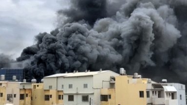 Огромен пожар в строяща се сграда в Тайван погуби 9 души (видео)