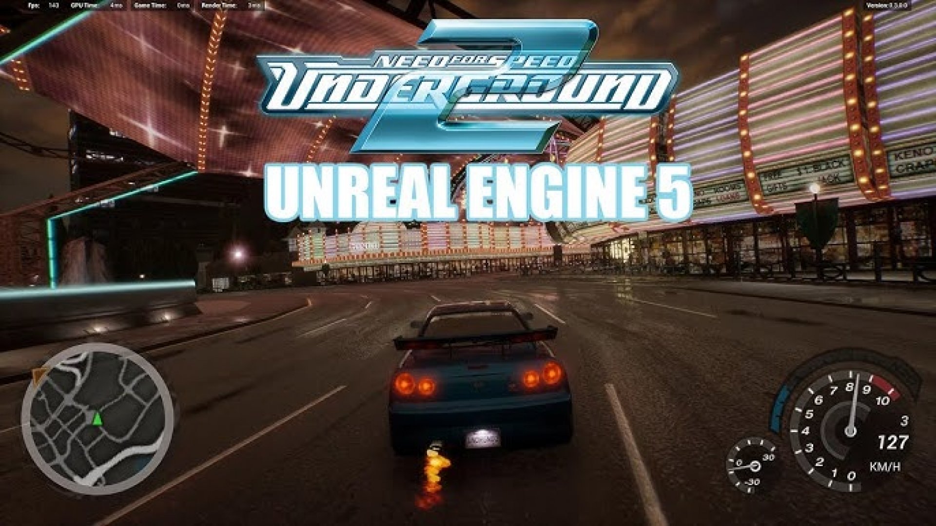 Неофициалният римейк на Need for Speed Underground 2 на Unreal Engine 5 впечатли с 20-минутно геймплей демо