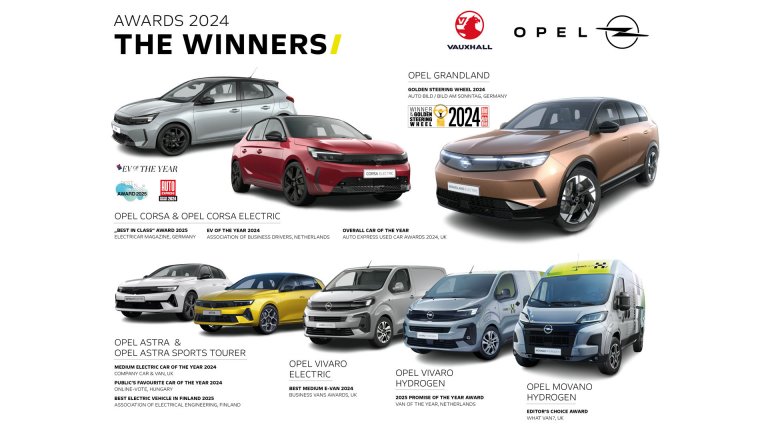 Моделите на Opel спечелиха множество награди през 2024 година