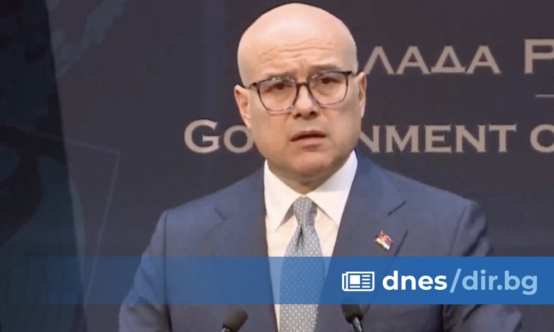 Сръбският премиер в оставка Милош Вучевич обяви, че е изпратил