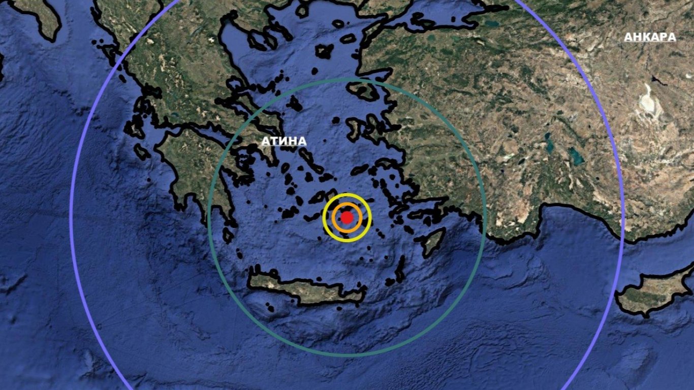 Нов трус от 5,1 по Рихтер разтърси района между Санторини и Аморгос