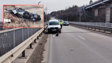 Тежка катастрофа с млад мотоциклетист на Дъговия мост в Русе