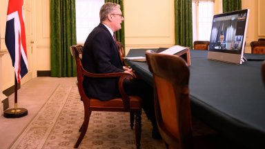 Британският премиер Киър Стармър заяви пред група световни лидери днес