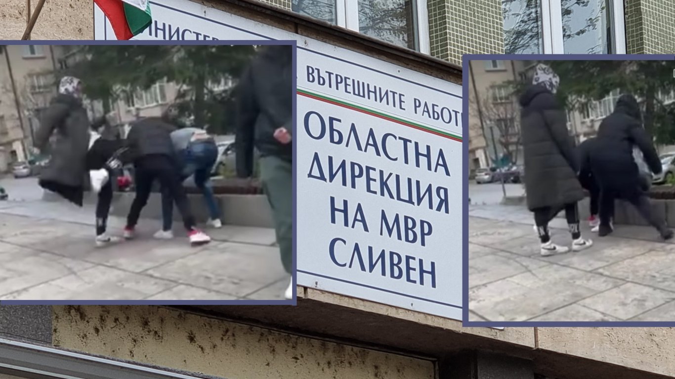 Ученици биха и ритаха свой връстник в центъра на Сливен, полицията ги хвана по видео във Фейсбук
