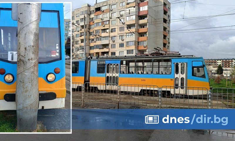 Трамвай от линия, номер 11, дерайлира в София. Инцидентът е