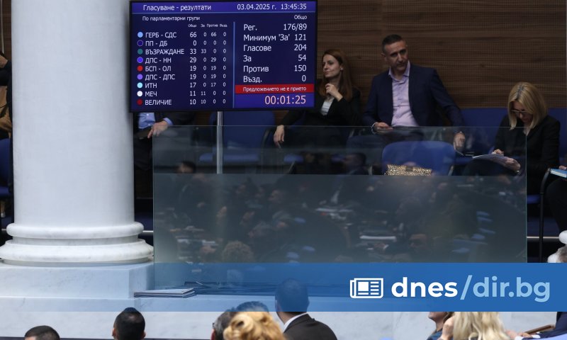 Парламентът гласува в този час втория вот на недоверие към