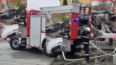 За поредно масово подпалване на автомобили снощи в Козлодуй сигнализираха
