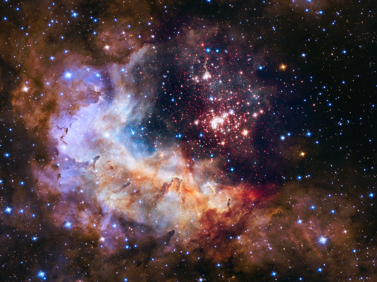 Westerlund 2 е скрит компактен млад звезден куп в Млечния път
