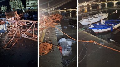 Аварийни и полицейски екипи са на рибарското пристанище в Поморие