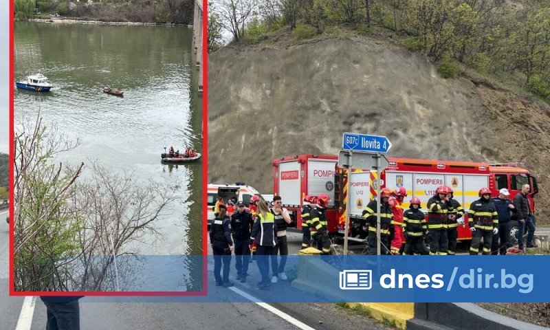 Микробус падна днес в , след като се удари с