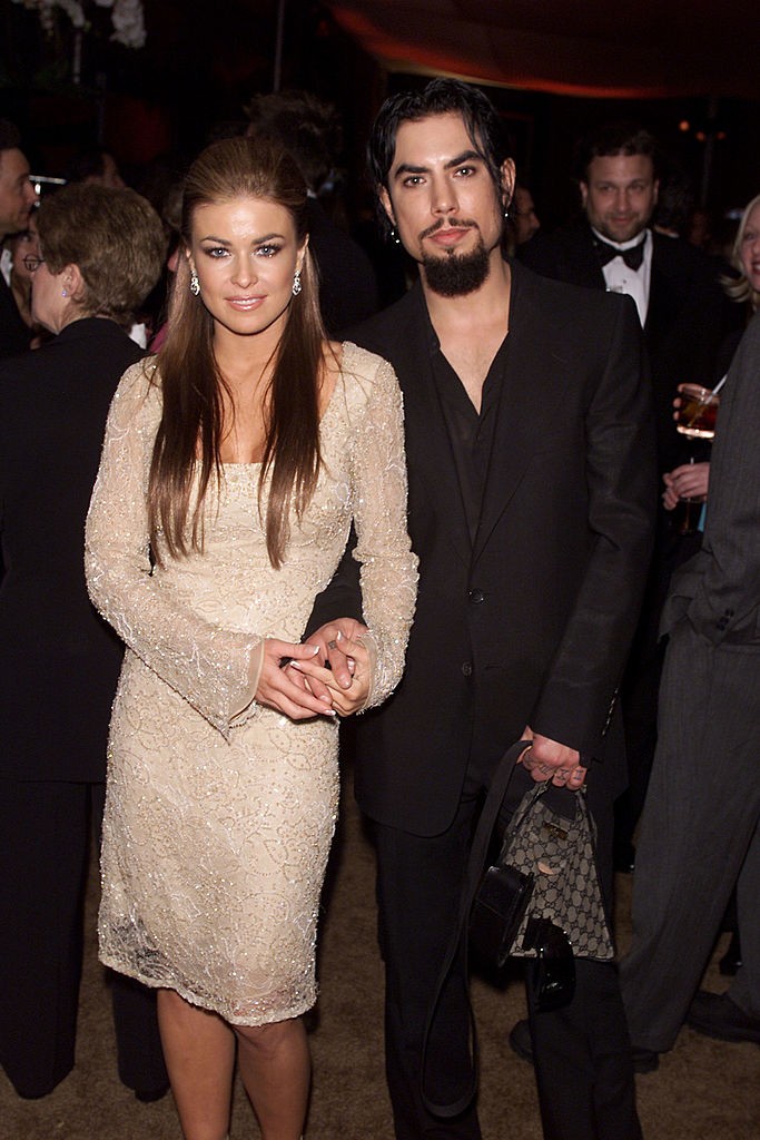 2002 г. Кармен и Дейв Наваро на партито на In Style/Warner Bros след наградите