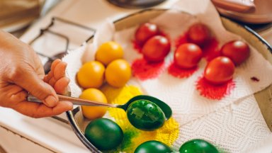 Яйцето по Великден е символ и храна Разноцветно твърдо сварено