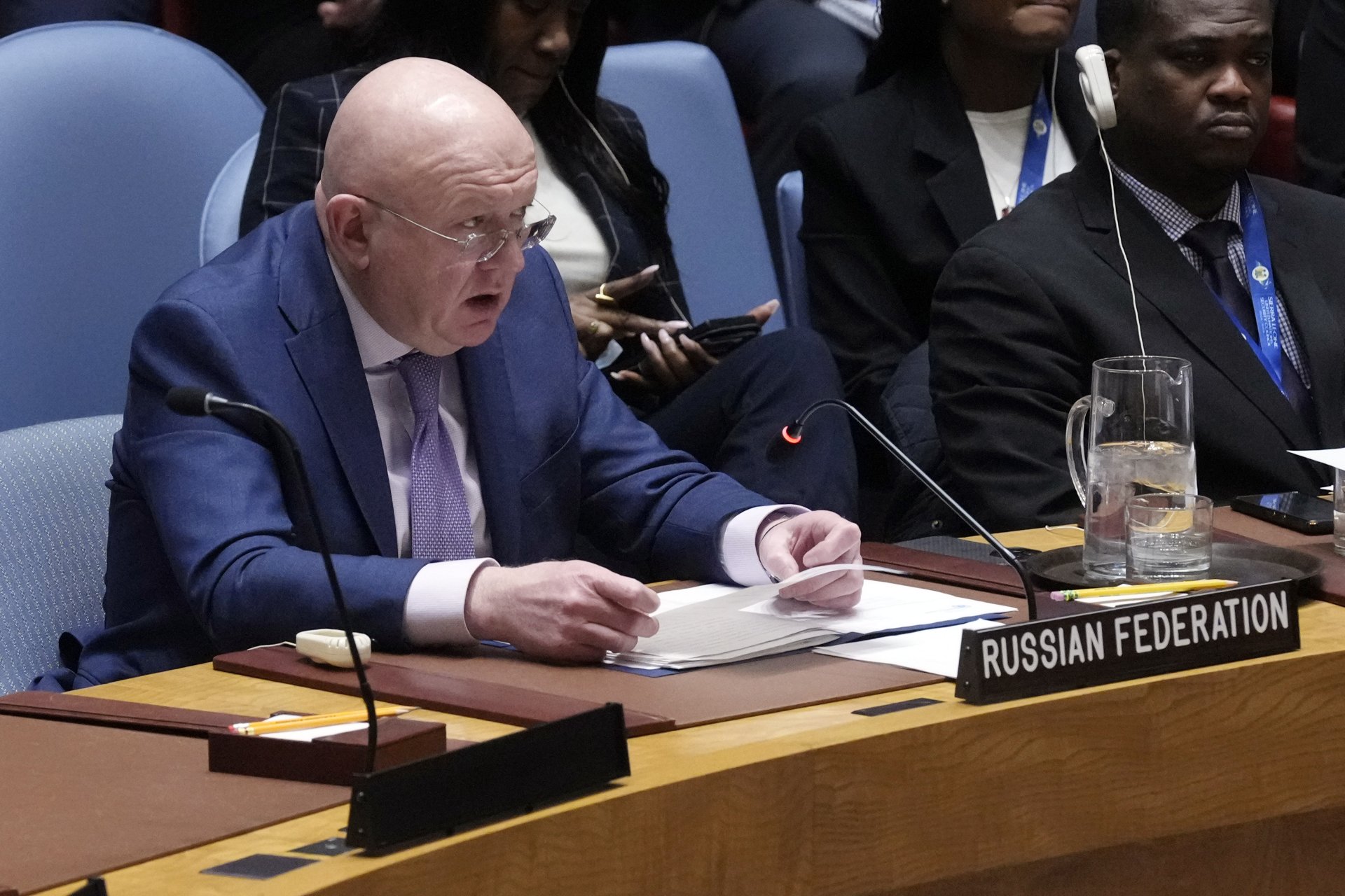 Постоянният представител на Русия ООН Василий Небензя