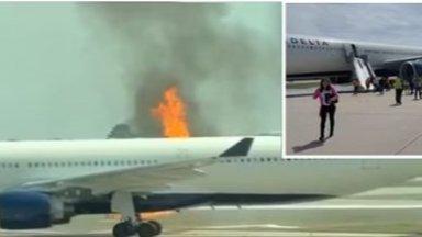 Пътнически самолет се запали на международното летище в Орландо съобщиха