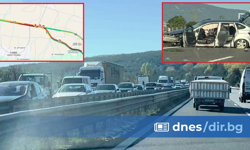 Три катастрофи блокираха движението на АМ Тракия на входа на