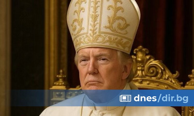 Доналд Тръмп публикува своя снимка като папа, облечен в папски