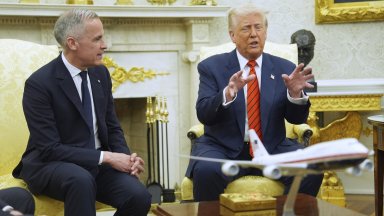 Президентът на САЩ Доналд Тръмп провежда първата си среща с канадския министър председател