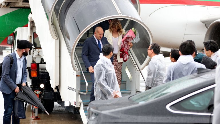 Президентът Румен Радев и водената от него делегация бяха посрещнати в Япония