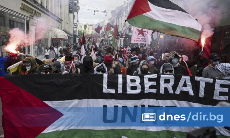 Пропалестински демонстранти се сблъскаха със силите за борба с безредиците