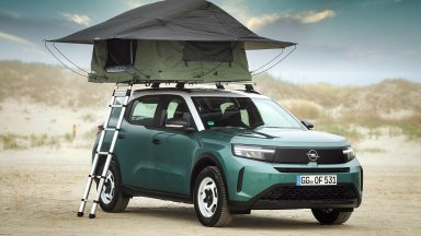 Новият Opel Frontera идва с палатка на покрива за къмпингуване на открито