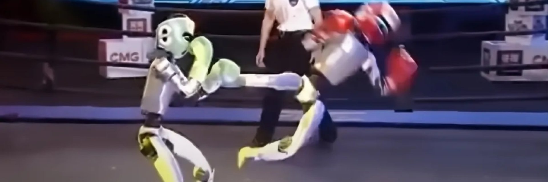 Роботи се сбиха за първи път на кикбокс турнир (видео)