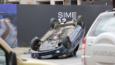 Тежък пътен инцидент за късмет без жертви предизвика задръстване