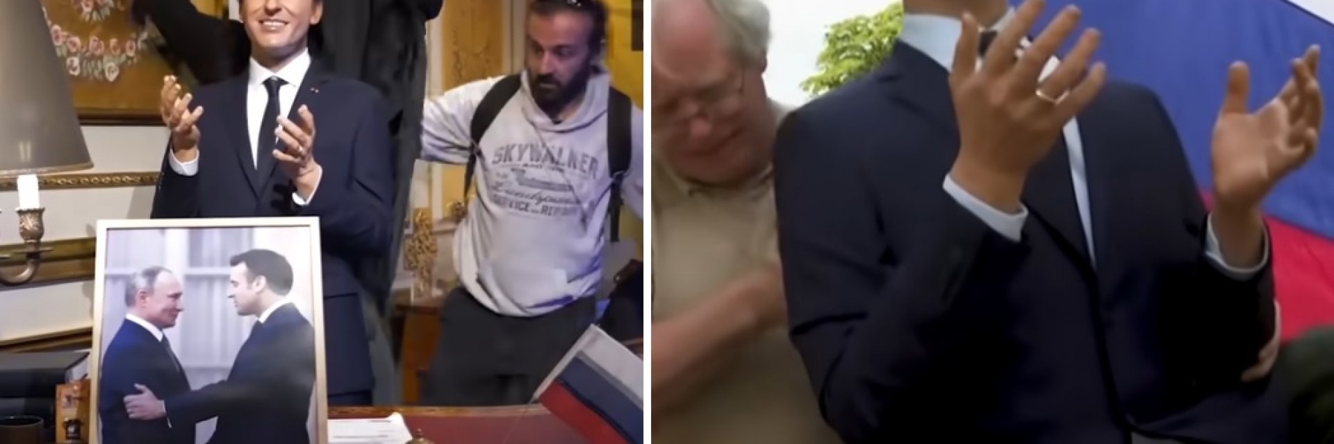 Активисти откраднаха от музей восъчна фигура на Макрон и я сложиха пред руското посолство