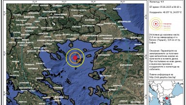 Земетресение от 4,9 разтърси остров Лимнос, усетено е и в България