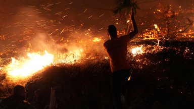 Пожарите на гръцкия остров Хиос се разрастват, разпоредиха евакуация на още две селища (снимки)